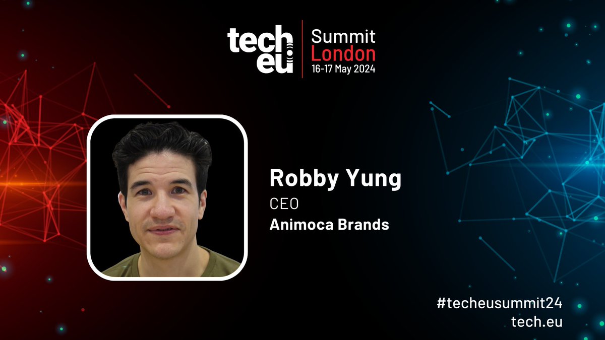 Robby Yung (@viewfromhk), CEO at Animoca Brands (@animocabrands), will be joining us at the Tech.eu Summit London 2024 Join us on 16-17 May in London! 🚀 tech.eu/event/2024/sum… #techeu #techeusummit24