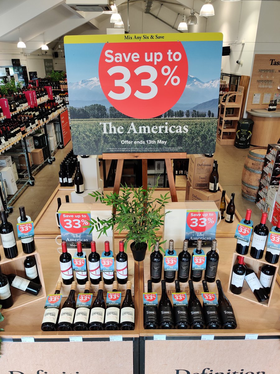 You can save up to 33% on selected Americas wines until the 13th May.

#majesticwine #wakefield #viñavik #lfewines #alturomalbec #ravenswoodzinfandel