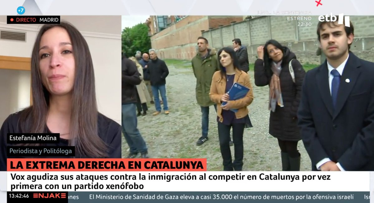 🔴📺 @EstefMolina_, periodista y politóloga 'En términos de electorado, la interrupción de Aliança Catalana a quien más daño le hace es a Junts' #EnJakeETB ➡️eitb.eus/es/television/… @Xlapitz