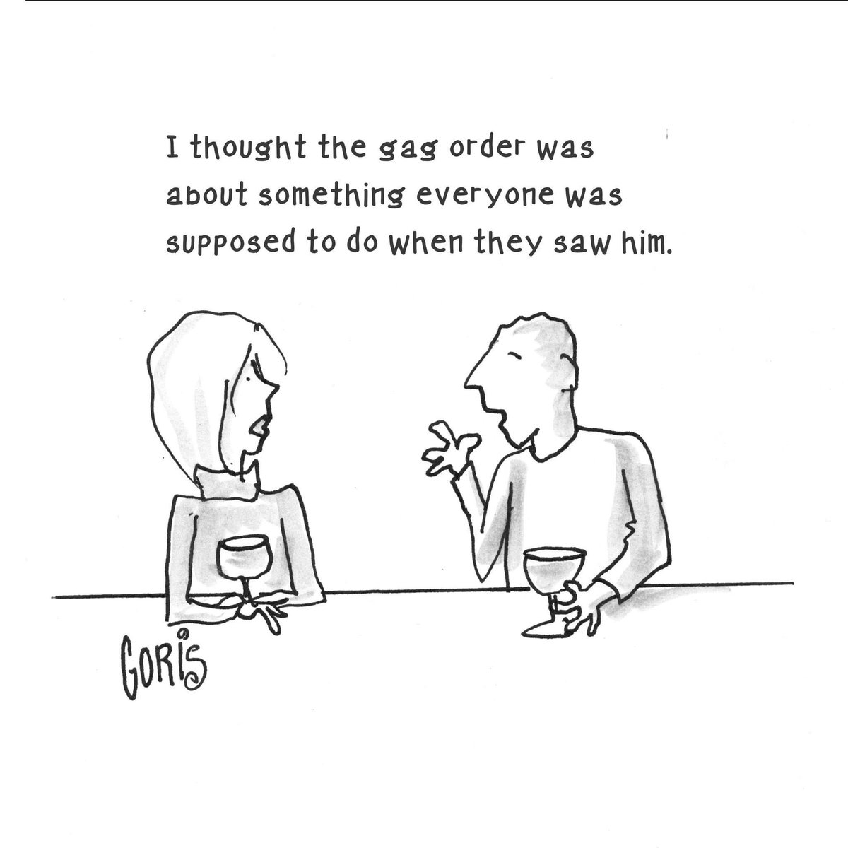 Repost of a gag cartoon, #gagorder #gag