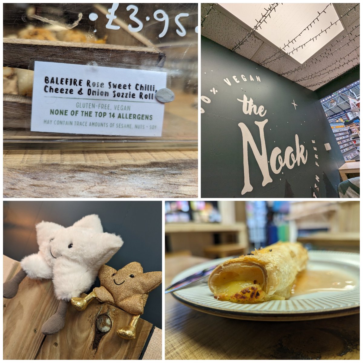 We've just sampled one of the homemade sweet chilli #vegan sausage rolls at The Nook inside @DurhamMarkets. Soooo good - and a lovely cosy spot to sit and watch the world go by too! #Durham #LoveDurham