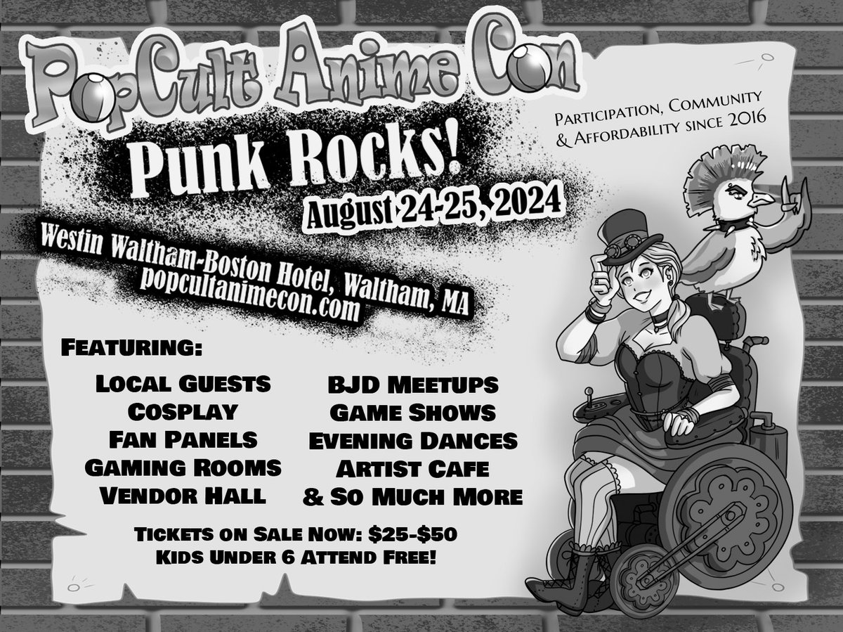 Watch City Festival (@watchcityfest) on Twitter photo Another sponsor of this festival is PopCult Anime Con, coming up August 24-25! PopCult Anime Con is a community-first and disability-friendly event annually showcasing local artists, performers, cosplayers, musicians and educators from around New England. popcultanimecon.com Another sponsor of this festival is PopCult Anime Con, coming up August 24-25! PopCult Anime Con is a community-first and disability-friendly event annually showcasing local artists, performers, cosplayers, musicians and educators from around New England. popcultanimecon.com