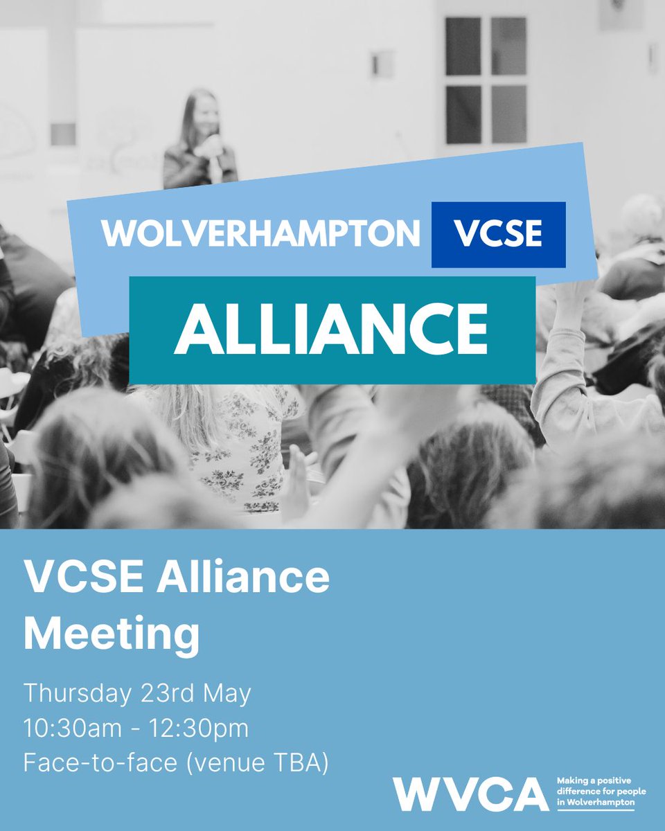 📢 The next VCSE Alliance Meeting takes place face-to-face on Thursday 23rd May 2024! Find out more and register your place here: buff.ly/3y8mngF