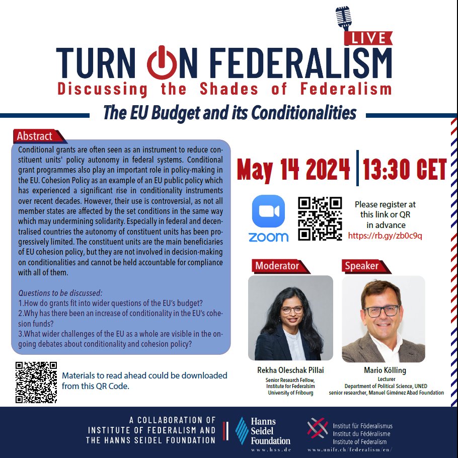 Division South/Southeastasia HSF (@asia_hsf) on Twitter photo 2024 is another year with our online series "Turn on #Federalism" in cooperation with <a href="/InstituteOfFed/">Institute of Federalism</a>. We start in the light of the 🇪🇺 election. Register now and join us on the 14th of May.
rb.gy/zb0c9q 2024 is another year with our online series "Turn on #Federalism" in cooperation with <a href="/InstituteOfFed/">Institute of Federalism</a>. We start in the light of the 🇪🇺 election. Register now and join us on the 14th of May.
rb.gy/zb0c9q