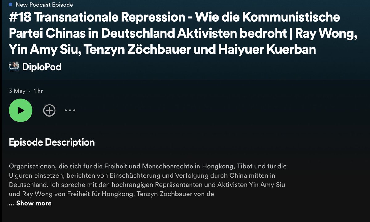 The WUC Berlin Director, Haiyuer Kuerban, alongside @Ray_WongHKI, Amy Siu, and @TenzynZochbauer discussed 🇨🇳 #TransnationalRepression in the latest episode of @theliberalfrank's podcast, DiploPod. open.spotify.com/episode/31O7ry…