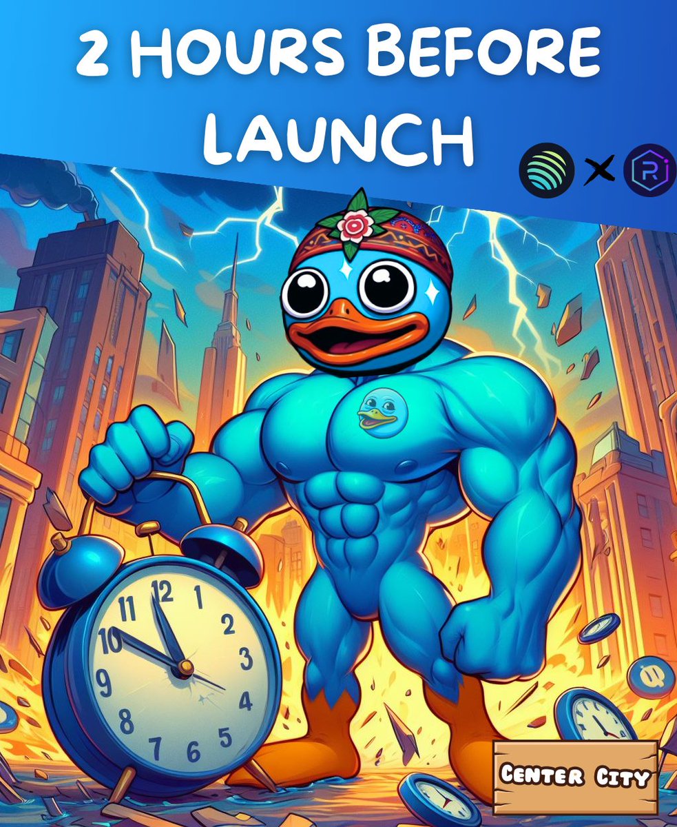 🦆🦆#BDUCK and #BDUCKCHAD have taken control of Center City! 🦆🦆

The deals are made, the traders are convinced, it's official:

$BDUCK launch is going to be amazing!!! 🚀

Let's go #BDUCKFAM !! ❤️🦆

CPqY8ZHmfzUKbc8p3Kdg7StddT3J9y8R2qxgbSxwmhV2 

💙 4:00PM UTC💙

#Launch #DEX