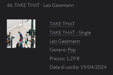 Entra in top 50 iTunes il #newsingle di @Leogassofficial ! #leogassmann