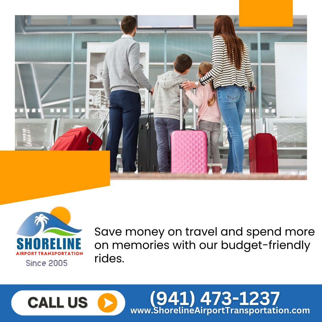 Save parking and taxi fees with our budget-friendly Laurel FL airport shuttle. Call Shoreline Airport Transportation at (941) 473-1237 to travel smarter and save. Choose efficiency and affordability for your next trip. #SaveTravel #LaurelFL