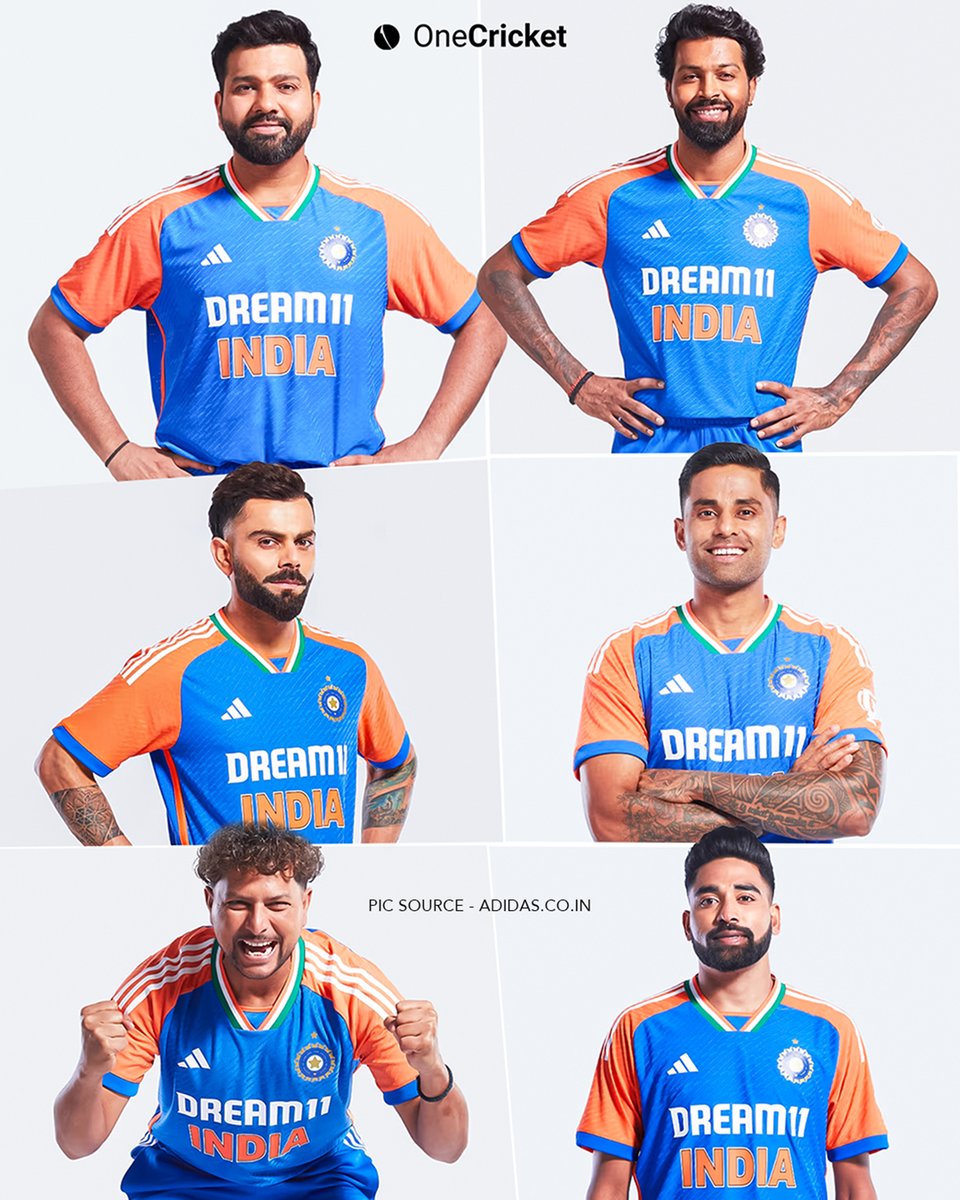 First emoji that pops into your head when you see India's 2024 T20 World Cup jersey 🤔

#T20WorldCup2024 #TeamIndia