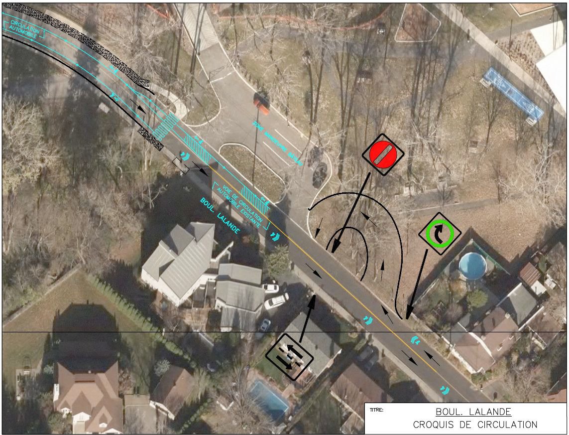 Réaménagement du boul Lalande entre les rues Saraguay Est et Colonial à #PierrefondsRoxoboro
➡️Sens unique vers l'Est
🚲Voies cyclables unidirectionnelles protégées par balises tubulaires
🚸Trottoir
ℹ️montreal.ca/articles/reame…
#velomtl #mobiliteactive #urbanisme #visionzero