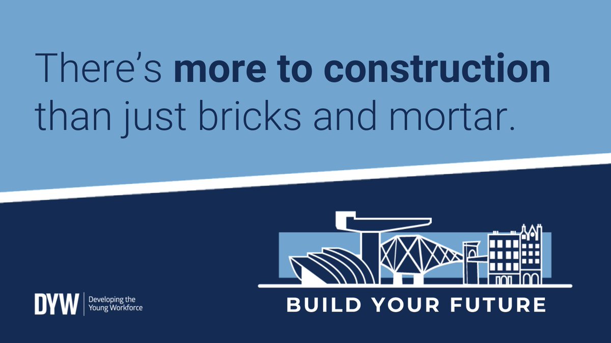 Through Build Your Future, young people can explore the world of construction and built environment with local and national organisations and in their local communities.

Get involved: ow.ly/piVl50QY7Yi

#BuildYourFuture #DYWScot #Construction