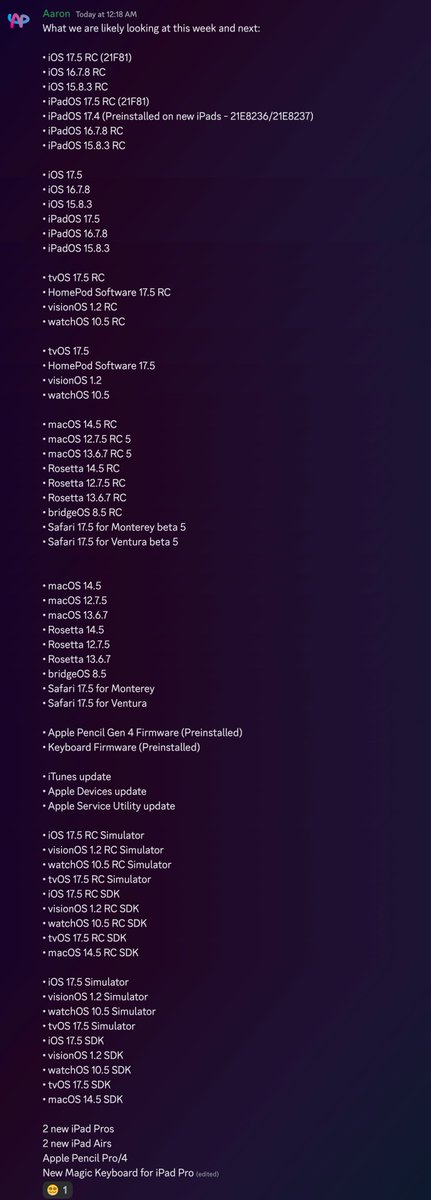 The <a href="/AppleDBdev/">AppleDB</a> team is going to be very busy this week. Here is everything we are expecting this week and next week.