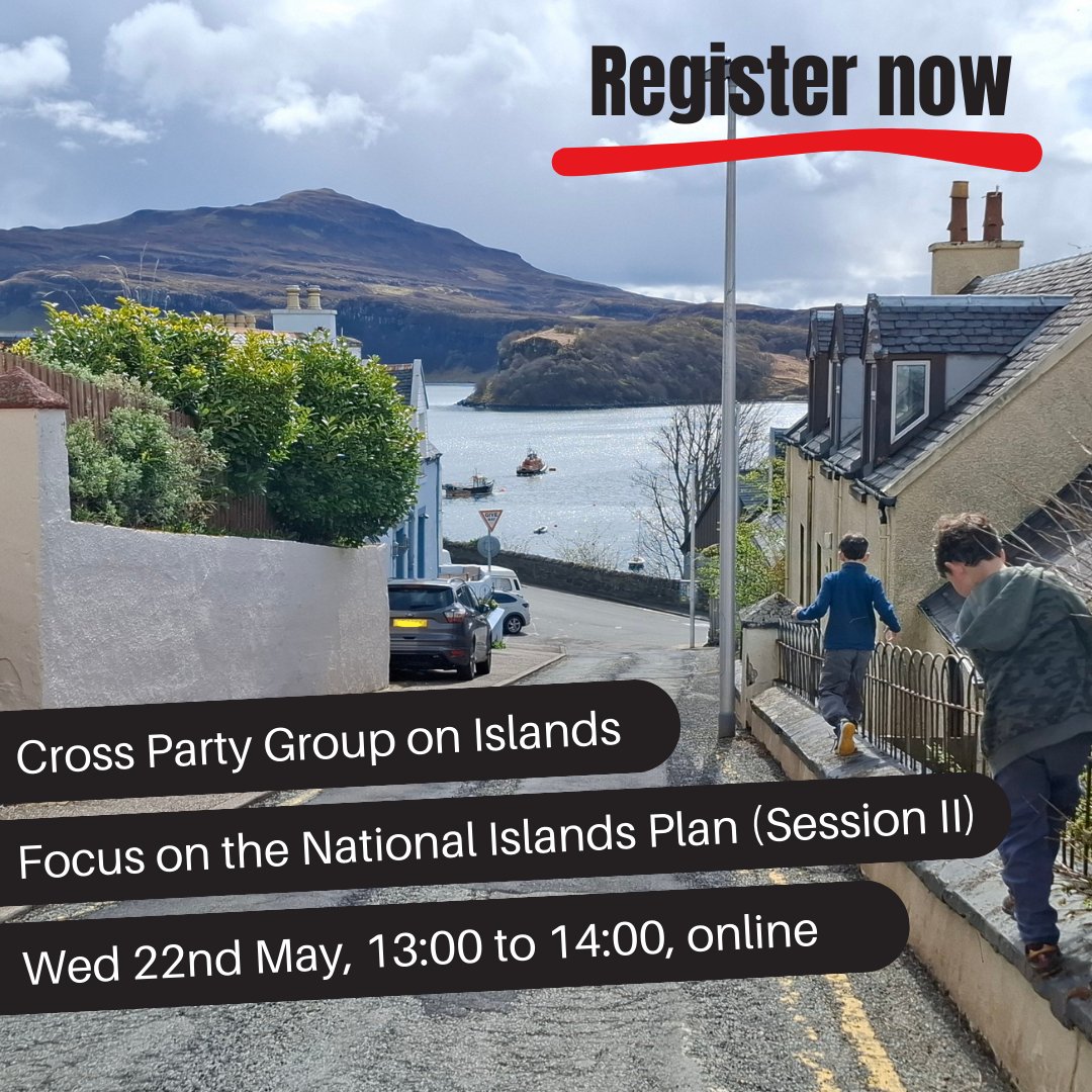 The Cross Party Group on Islands will continue conversations on the National Islands Plan, this time with the Young Islanders Network and the Scottish Government Islands Team! Sign up here: lnkd.in/e_f8kKGr @jhalcrojohnston @BeatriceWishart @alasdairallan