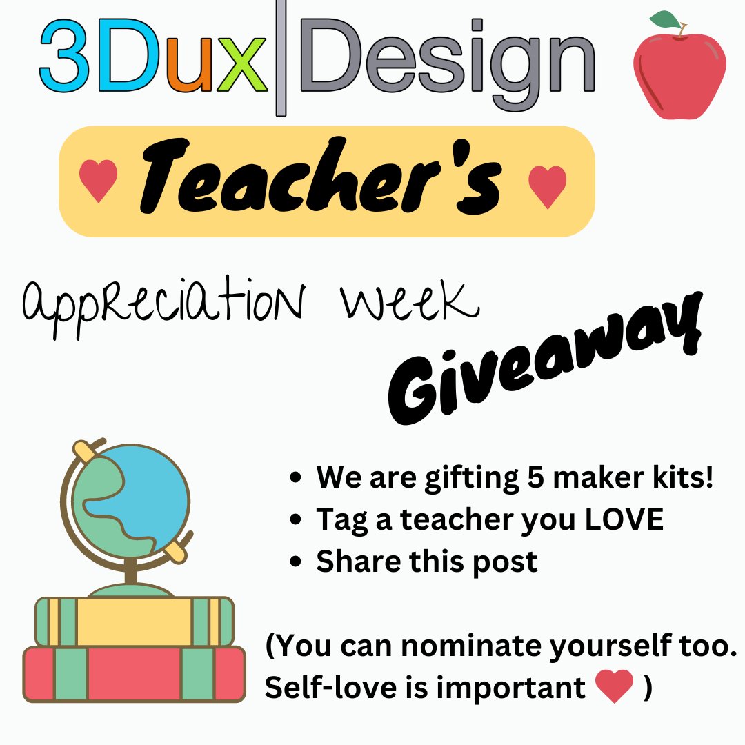 Give a gift (or get a gift). tag a teacher, follow us and repost for a chance to win. #TeacherAppreciationWeek #stemeducation #edtechchat #TeacherTweets #freebees #Giveaway