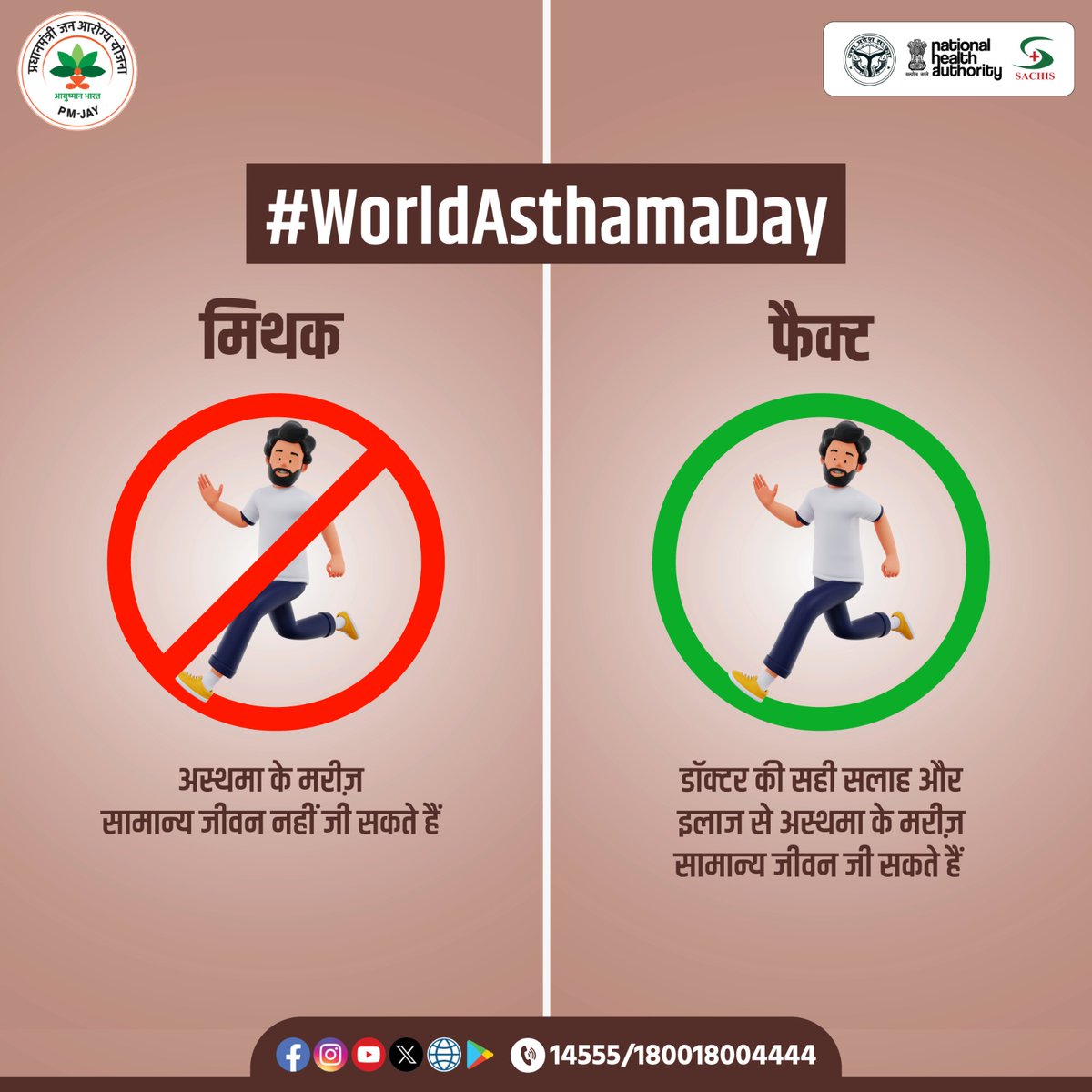 #WorldAsthmaDay 
 
हर साल, विश्व अस्थमा दिवस इसलिए मनाया जाता है ताकि लोगों को अस्थमा जैसी गंभीर बीमारी के बारे में जागरूक किया जा सके।  

#BreatheEasy #AsthmaAwareness #ClearTheAir 

@AyushmanNHA @UPGovt @Sangeet82530151
@Sen2Partha @ChiefSecyUP