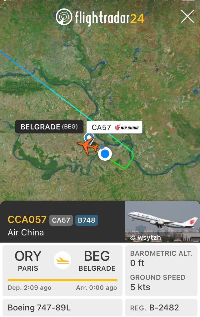 Prvi B747 AirChina je upravo sleteo na BEG.✈️