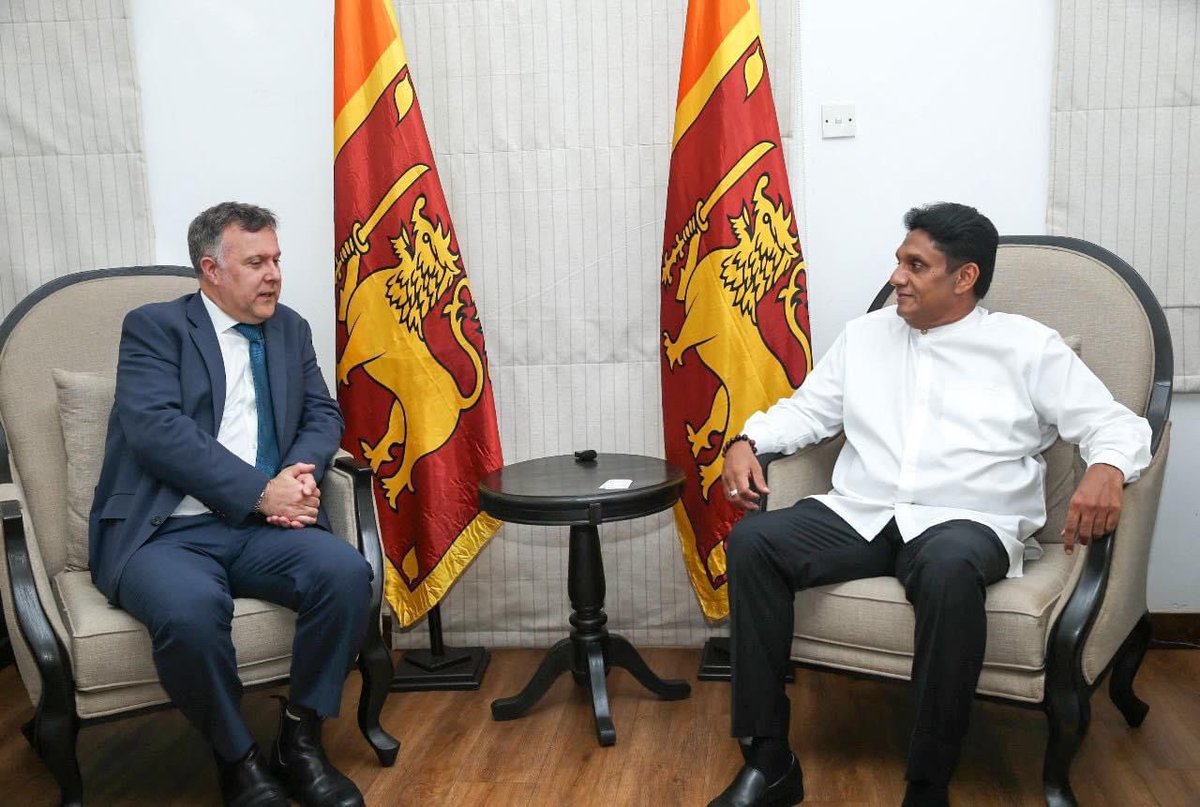 A productive discussion yesterday with @sajithpremadasa, Leader of the Opposition @sjbsrilanka. Ben Mellor @FCDOGovUK meeting cross-party MPs as part of his latest visit to #SriLanka.