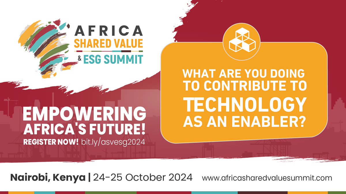 Connect. Collaborate. Contribute. Sponsor the ASV & ESG Summit 2024.   Get involved: africasharedvaluesummit.com  #ConnectForChange #InclusiveGrowth #SponsorshipOpportunity