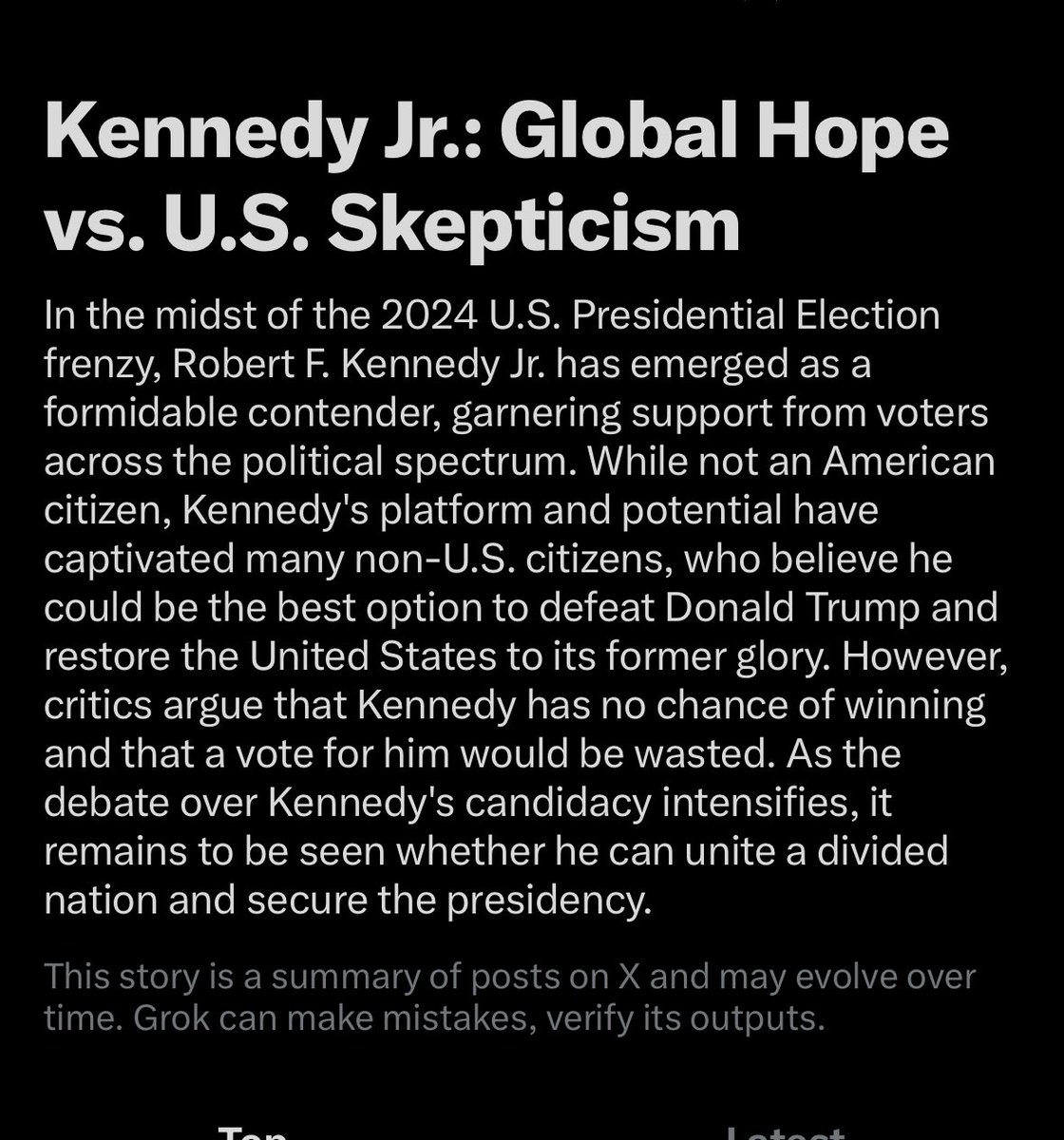 Am I high or did X aka Twitter just say that Robert F Kennedy , a friend of decades, is not a US citizen? See below. I’ve interviewed Bobby many times, he is a US citizen born and raised and it is 7 AM so just correct me if I’m not reading the top trending story on X correctly.