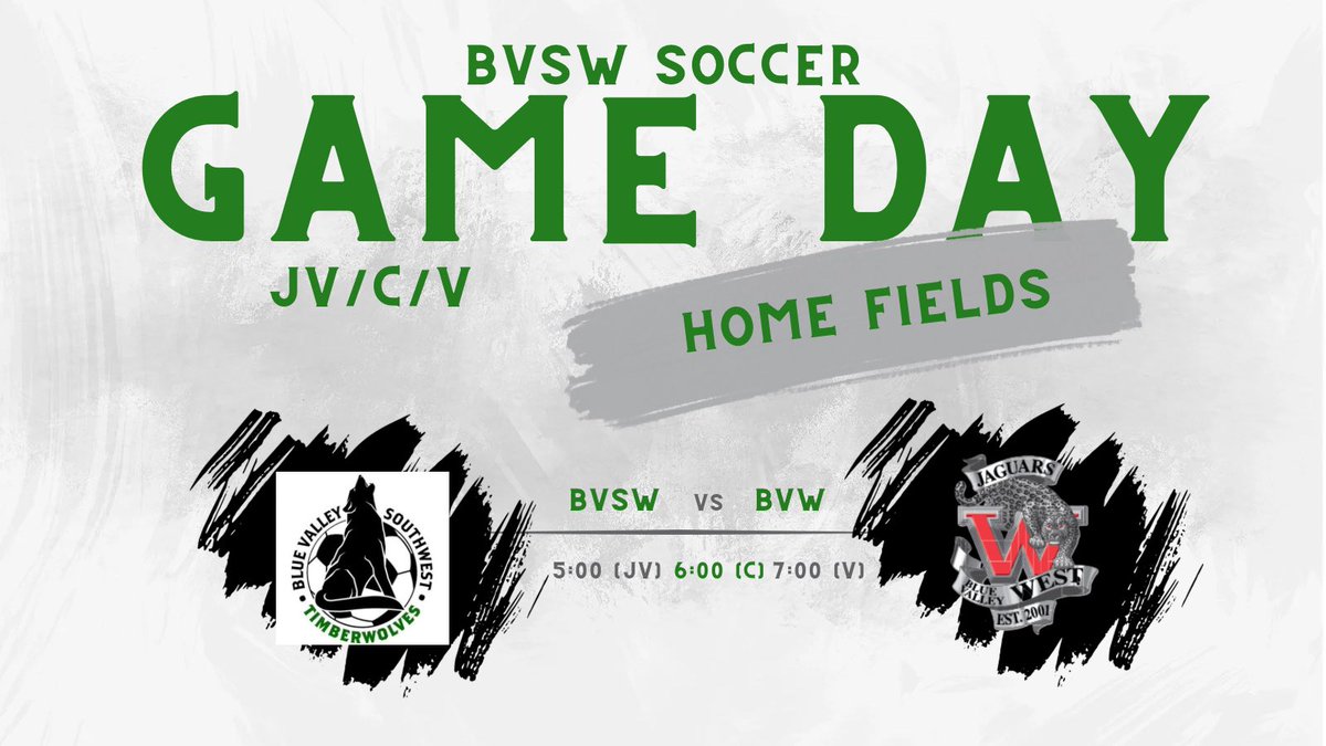 Who is ready for what promises to be a great series of competitive games? As we go into the final week of regular season play, all 3 teams host BVW here at home! Who’s ready to #protectthepack ? @BVSWSoccer