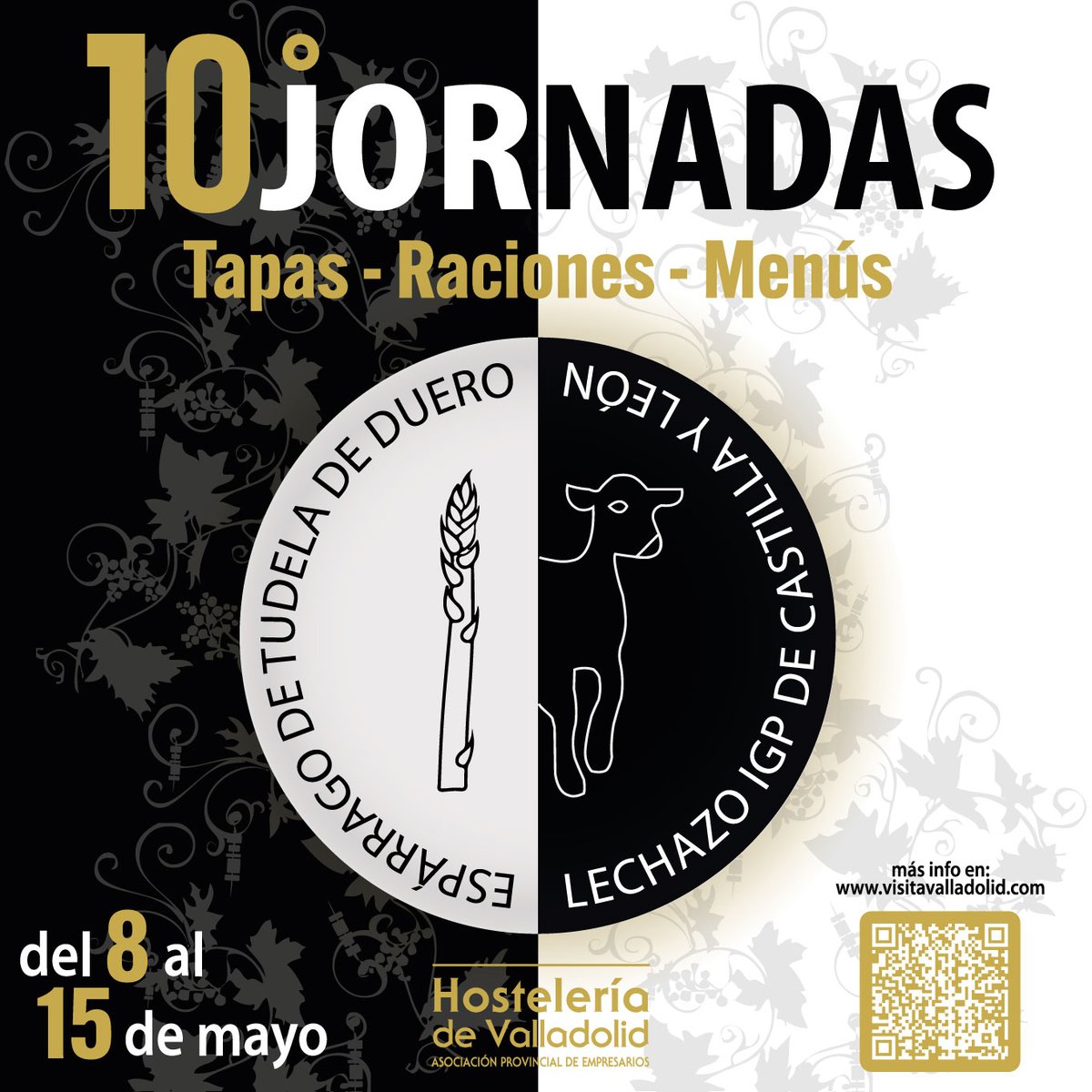 ¿Hay hambre? 🤤 📣Desde mañana 8 de mayo y hasta el 15 de mayo, podremos disfrutar de las X Jornadas del Espárrago de Tudela de Duero y Lechazo IGP Castilla y León. 🍽️Tapas, raciones y menús de la mano de @Apehva Más info. 🔗info.valladolid.es/detalle-evento…