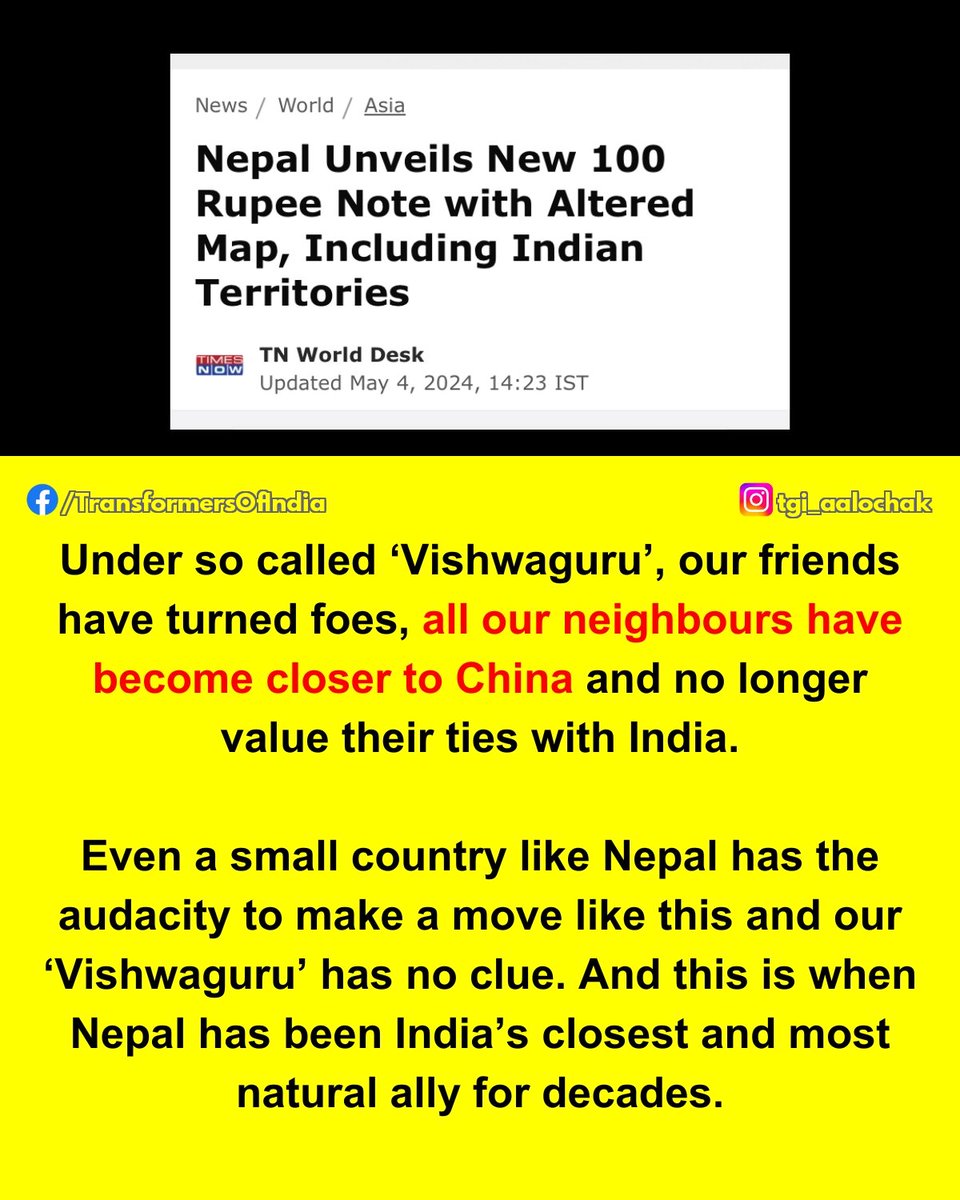 #ModiDisasterForIndia #IndiaNepalRelations #Nepal100RupeeNote #SJaishankar #MEAJaishankar #indiaforeignpolicy #ModiHataoDeshBachao #BJPHataoDeshBachao #ModiLies #Feku #GodiMedia #GodiNews #MEAIndia #ministerofexternalaffairs #Jaishankar #IndiaNepal