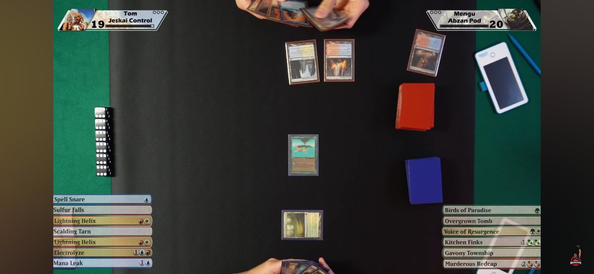 With @Mengu09 's permission, what's the play here? Do you 'bolt the bird?' You are the Jeskai player, and you know your opponent is on Abzan Pod.