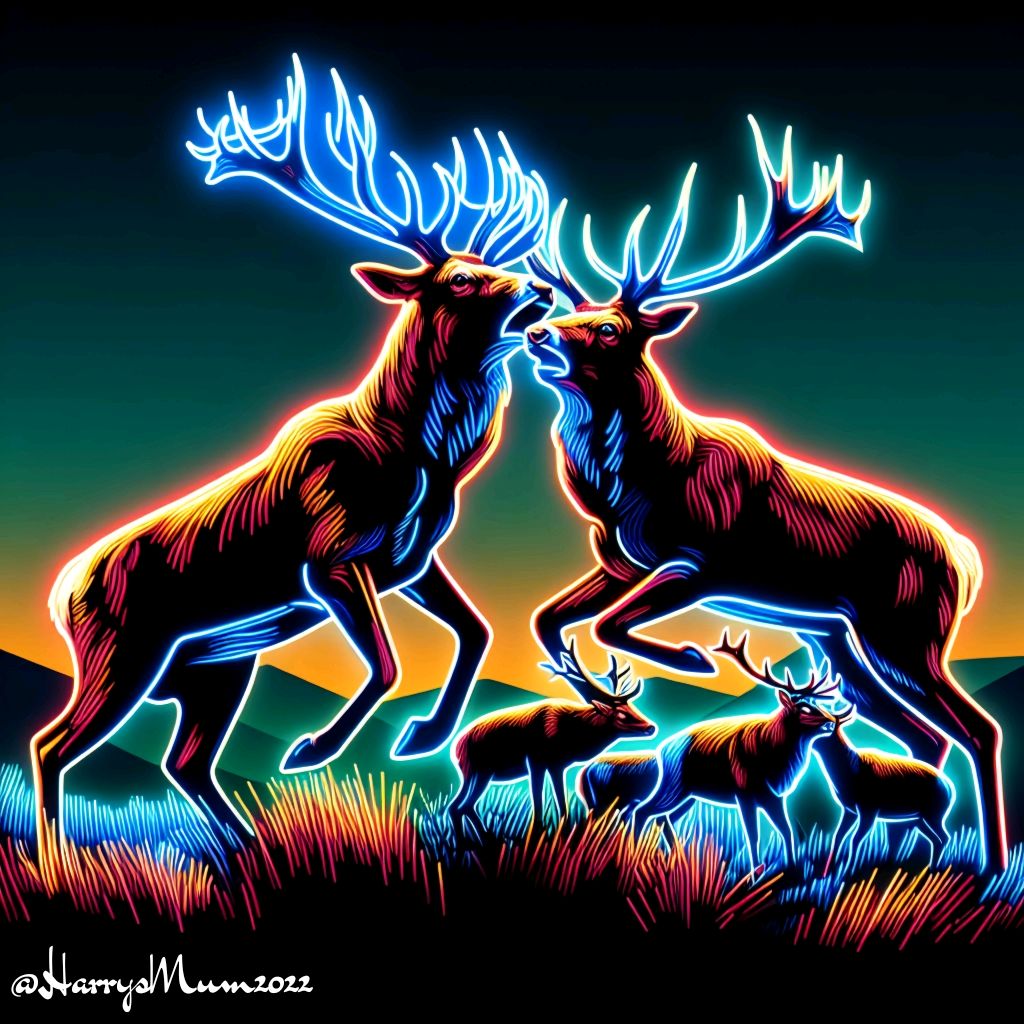 Time for lunch here Xtweeps. Hope you're all having a good day, and behaving yourselves 😁😁😁 🤗🙋‍♀️😊 #lunch #aiART #Dalle3 #RuttingDeer