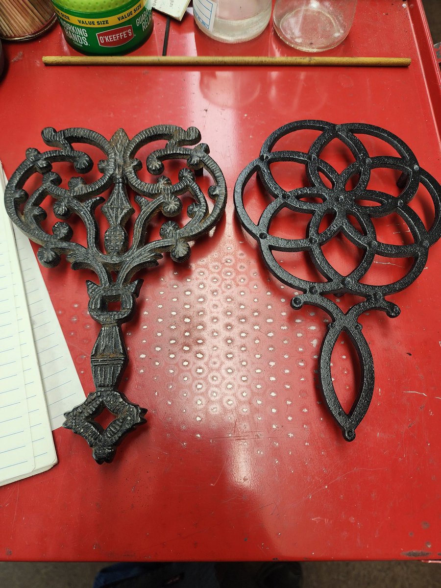 Good morning 
A coworker just gifted me two cast iron trivets, so today is pretty great so far.