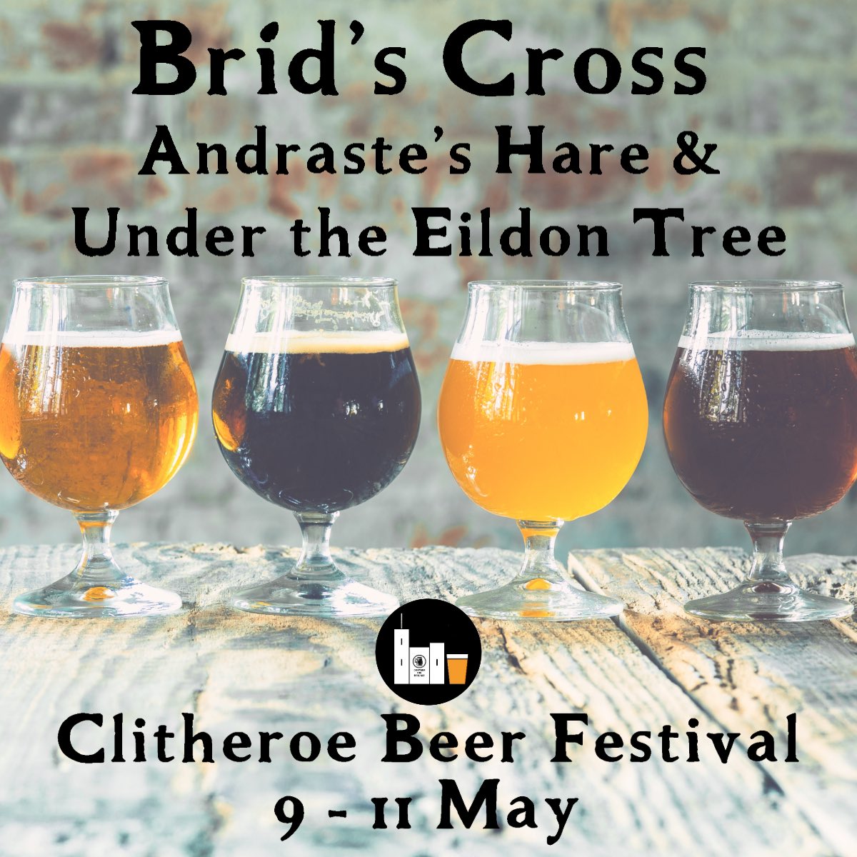 Our beers Andraste’s Hare (Golden Ale) and Under the Eildon Tree (WC IPA) will be pouring at @clithbeerfest 9-11 May. We will be there on Thursday for a couple of hours, come say hi

#beerfestival #beerfestivals #clitheroe #craftbeer #craftbeeruk #realale #camra #locale #folkale