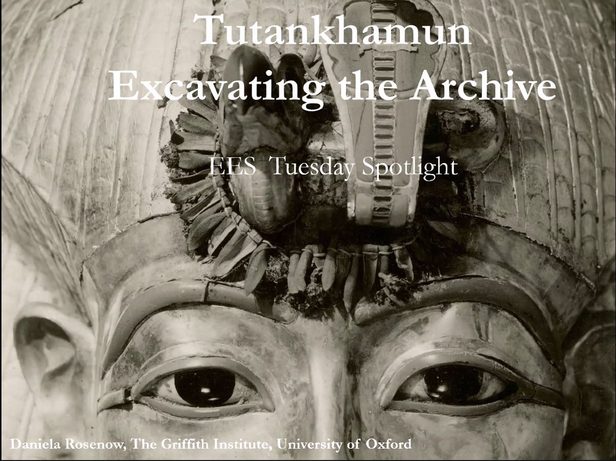 I have just finished teaching for the day and need a break. So, what better way to relax a bit than listening to 'Tutankhamun. Excavating the Archive' by Daniela Rosenow @TheEES 😊 #Egypt #Egyptology #Egyptomania