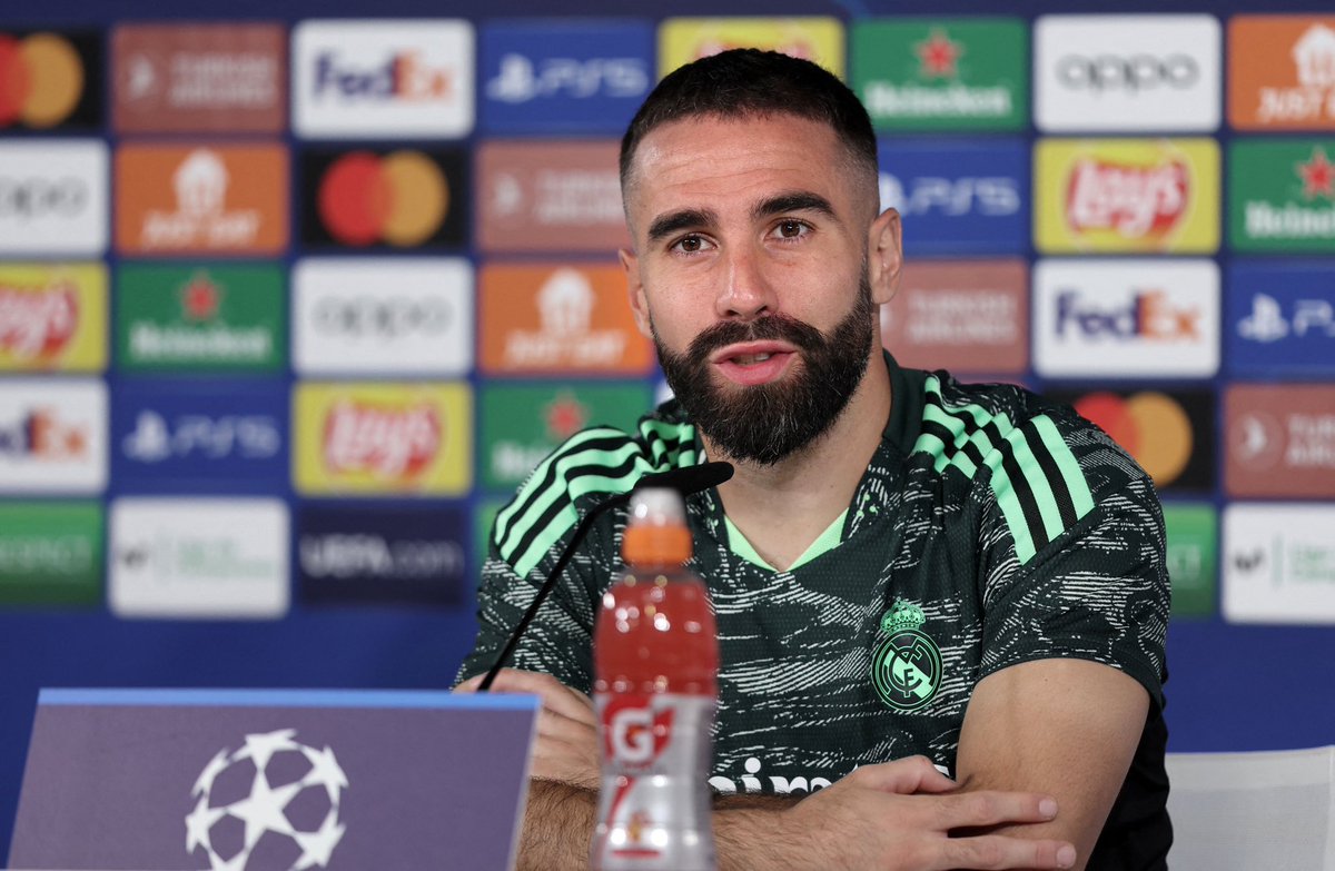 ⚪️❤️‍🩹 Dani Carvajal: “Tomorrow, I hope not, some of my teammates will play their last Champions League match at the Bernabéu”.