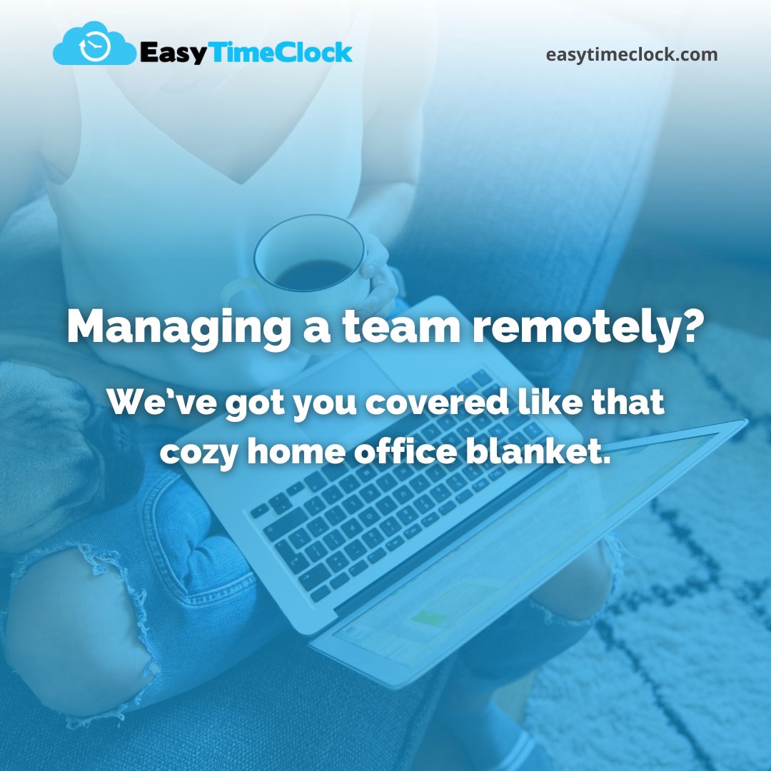 We make it easy for you to feel comfortable with remote work with accurate time tracking. ⏱️🥰

#EasyTimeClock #mobileworkforce #humanresources #timetracking #operationalexcellence #remotemanagement #productivity