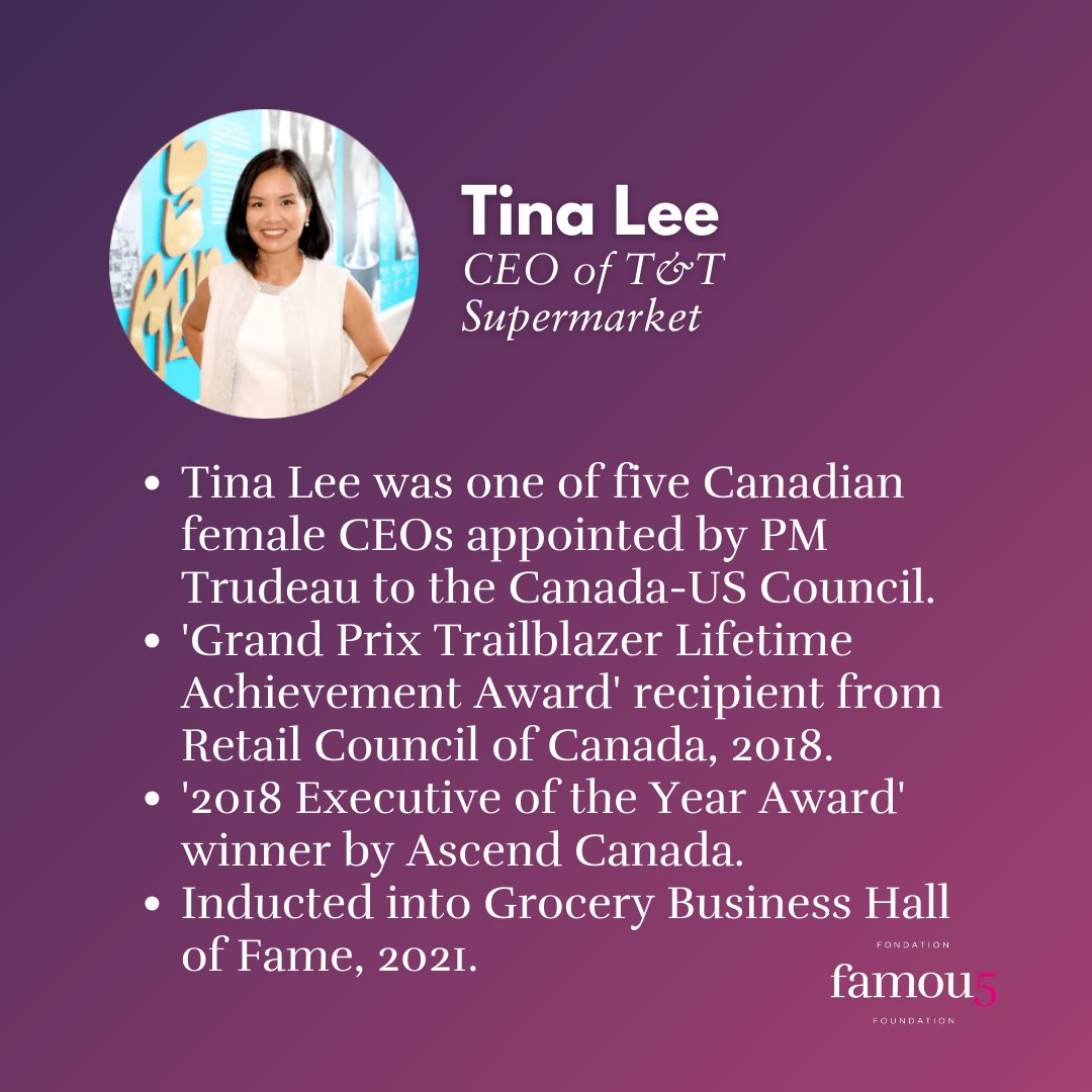 Did you know that Canada’s biggest Asian Supermarket T&T is led by an exceptional woman named Tina Lee? 🏆
Image: T&T Supermarket
#AsianHeritageMonth #TinaLee #T&TSupermarket #WomenCEO #SupportHer