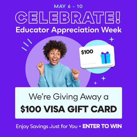 Celebrate #TeacherAppreciationWeek with big savings and a GIVEAWAY! Enter to win a $100 VISA gift card by signing into your Access account every day this week. Maximum of one entry per day. For more info & deals exclusively for educators, visit myaea.accessdevelopment.com! #myAEA