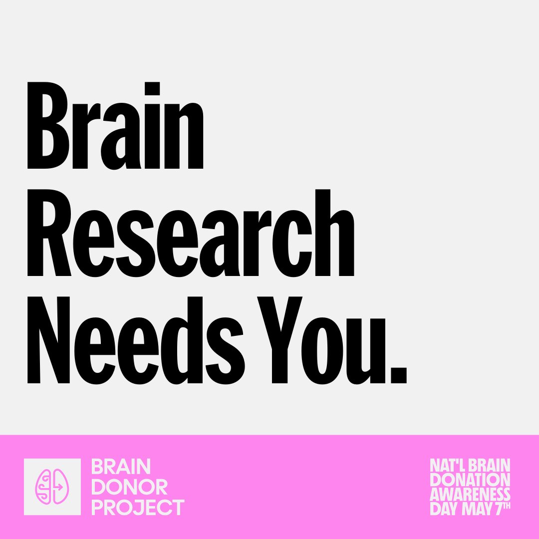 In neuroscience research, there is no substitute for human brain tissue.  Since you or someone you know is likely affected by a neurological condition, science needs resources to drive breakthroughs. On  #BrainDonationAwarenessDay, learn more braindonorproject.org #bethebrain