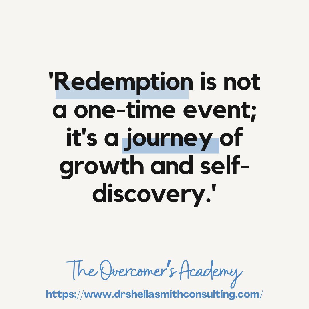 𝐄𝐦𝐛𝐫𝐚𝐜𝐞 𝐑𝐞𝐝𝐞𝐦𝐩𝐭𝐢𝐨𝐧 

Start your week with a dose of inspiration! 'Redemption is not a one-time event; it's a journey of growth and self-discovery.'

#Grandmasinbusiness #TheOvercomersAcademy #EmbraceRedemption 🌟