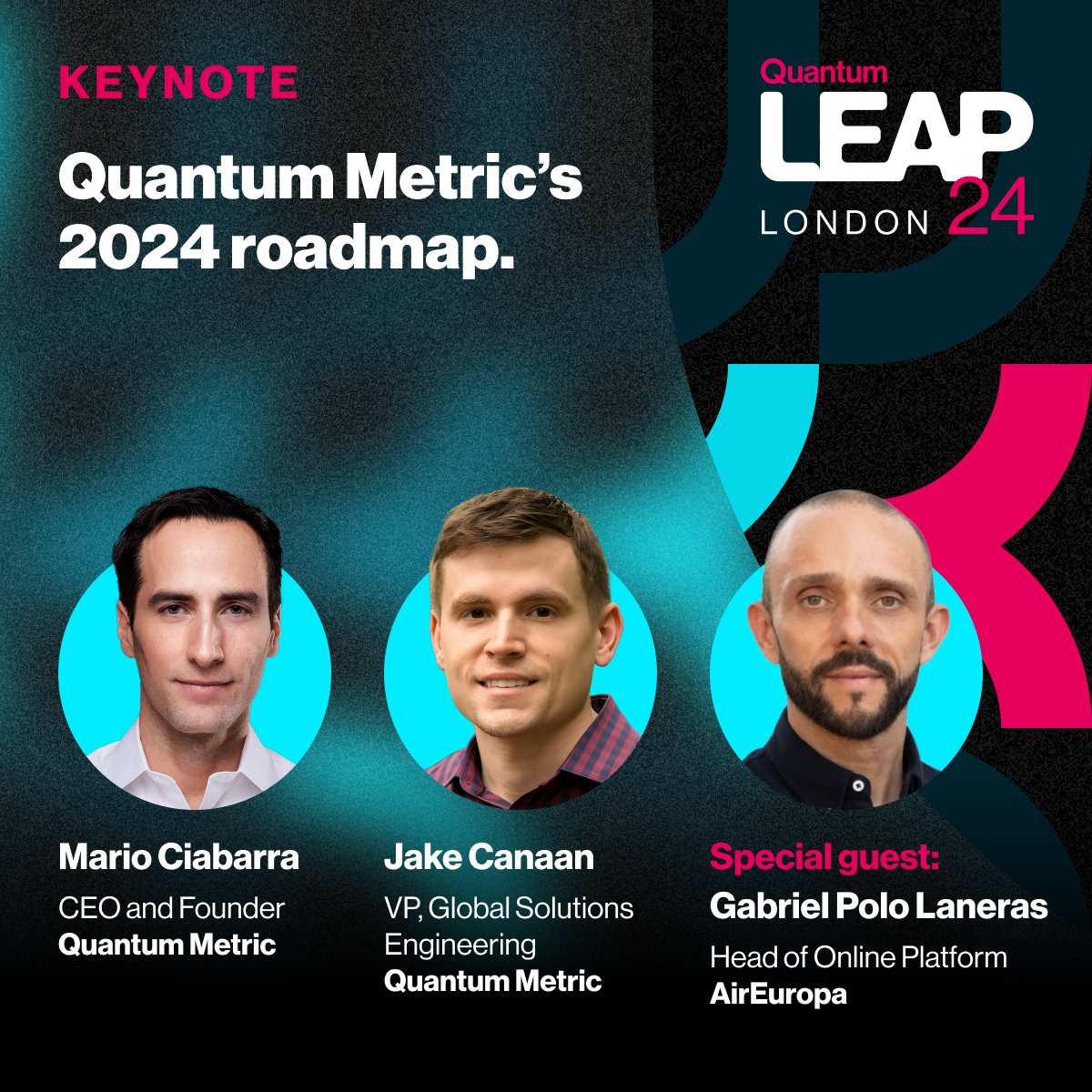 Quantum Metric's Mario Ciabarra and Jake Canaan will kick things off at LEAP into London with a look at Felix AI, Interactions and User Analytics.  Plus, AirEuropa's Gabriel Polo Llaneras, will share the impact they've seen with Felix AI.  Register: hubs.ly/Q02wgXJw0