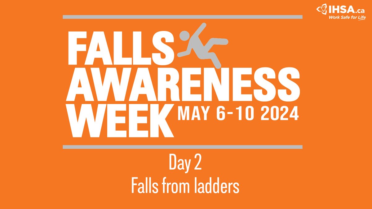 For Day 2 of #FallsAwarenessWeek, we're sharing resources related to falls from ladders.

Visit our website to: 

✔Download Day 2 of the Fall Prevention Toolkit.
✔Register for a Ladder Awareness webinar.
✔Listen to the Day 2 podcast.

ow.ly/qQ0050RomVX