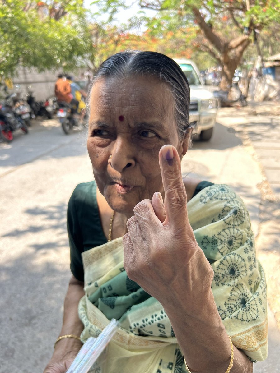My mother at 90yrs voted. Why can’t the lesser aged step out to vote? @narendramodi @PMOIndia @HMOIndia @AmitShah @ECISVEEP . Do not ask what the country can do for you!! Do what you can that will make Bharat great 🙏🙏