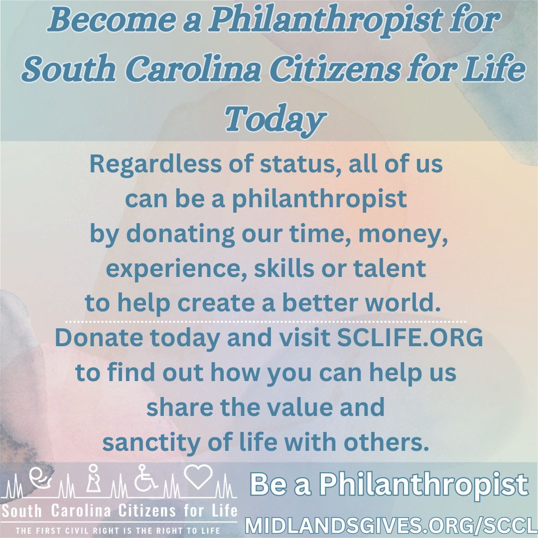 💥 💥 💥 Calling All Pro-lifers and Philanthropists! Become a Philanthropist for South Carolina Citizens for Life Today! Visit sclife.org to fine out how! Donate Today! midlandsgives.org/sccl #life4sc #midlandsgives2024 #savethebabiessc