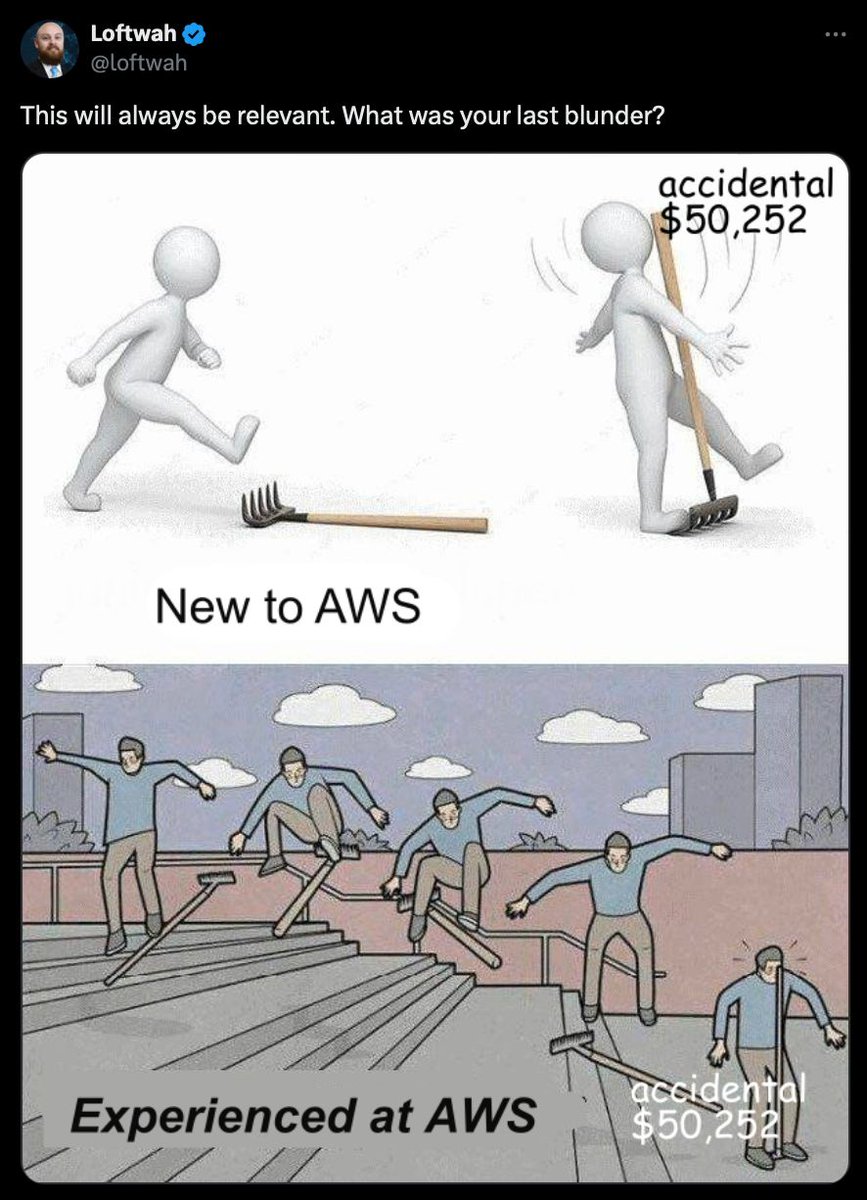 A few highlights from this thread...

1. Accidental $67k BigQuery bill
2. $26k in ONE HOUR
3. Accidental €13k on EC2 for the wrong bandwidth limit configuration
4. $350 for a test redshift cluster that never shut down
5. Pushing a public key to Github turned into $30k of charges