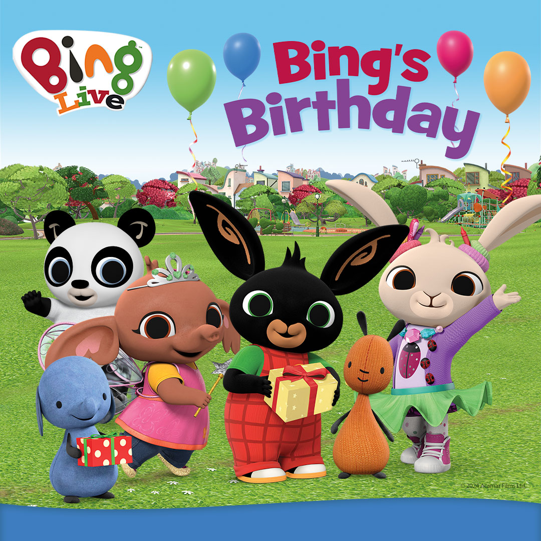 ✨ On Friends Presale Now! Join @bingbunny and his friends at #stgeorgeshallbradford as they get ready to celebrate! Come along and have fun with lots of songs as we all celebrate #BingsBirthday. 📆 Sat 5 & Sun 6 April 🎫 orlo.uk/d9vVL On General Sale: Mon 13 May
