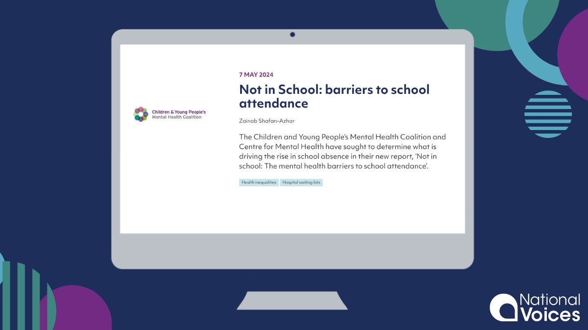 Following on from the launch of @CYPMentalHealth and @CentreforMH's new report, ‘Not in school: The mental health barriers to school attendance’, Zainab Shafan-Azhar, Policy and Public Affairs Assistant at the Coalition, explores the findings further🔎

👉bit.ly/3y6HnEm