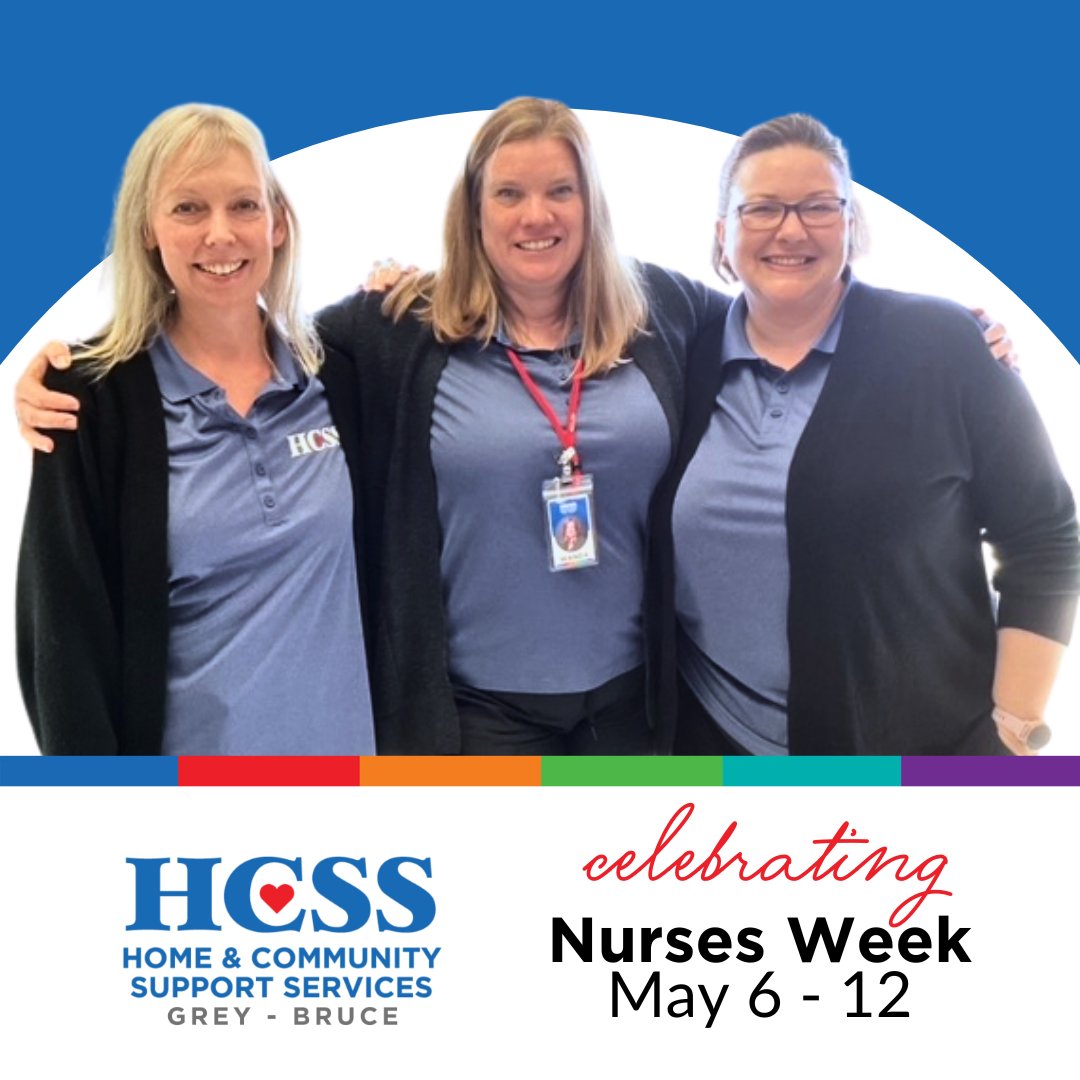 Nurses Week continues! ❤️ Grateful for our fantastic nurses Robin France-Mole, Wanda Gates, and Nikki Lauzon. They provide invaluable support to caregivers of clients, nursing care, and assist with activities in the Adult Day Program. Thank you to all our nurses at HCSS!