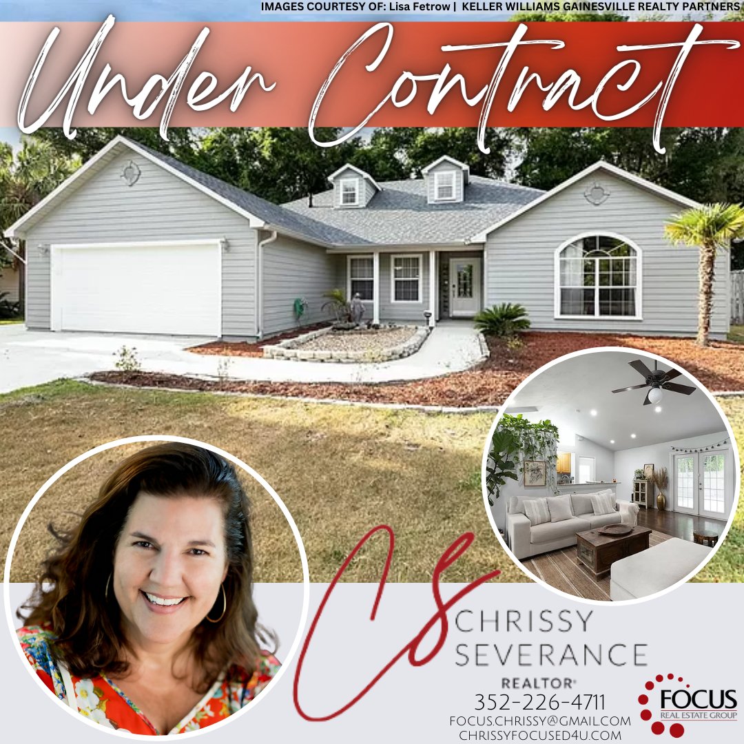 ✨UNDER CONTRACT✨
Congratulations to Chrissy and her clients! 

Chrissy Severance, Realtor
📲352-226-4711
✉️focus.chrissy@gmail.com

#undercontract #focused4u #focusrealestategroup #gainesville #floridarealtor #northfloridarealestate