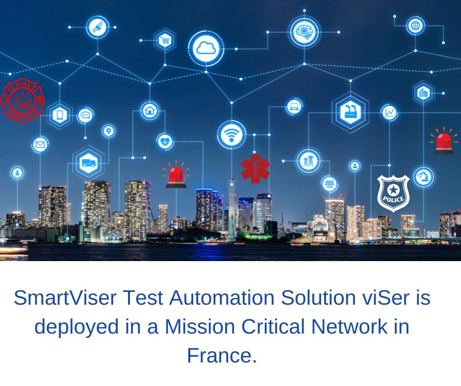 📢 Exciting News from #SmartViser! 🚀
We are thrilled to announce the deployment of our test automation solution, #viSer, in a mission-critical network for #ACMOSS in France. 
ow.ly/oSu750Ry9sf
#TCCA2024 #CCW24 #MISSIONCRITICAL