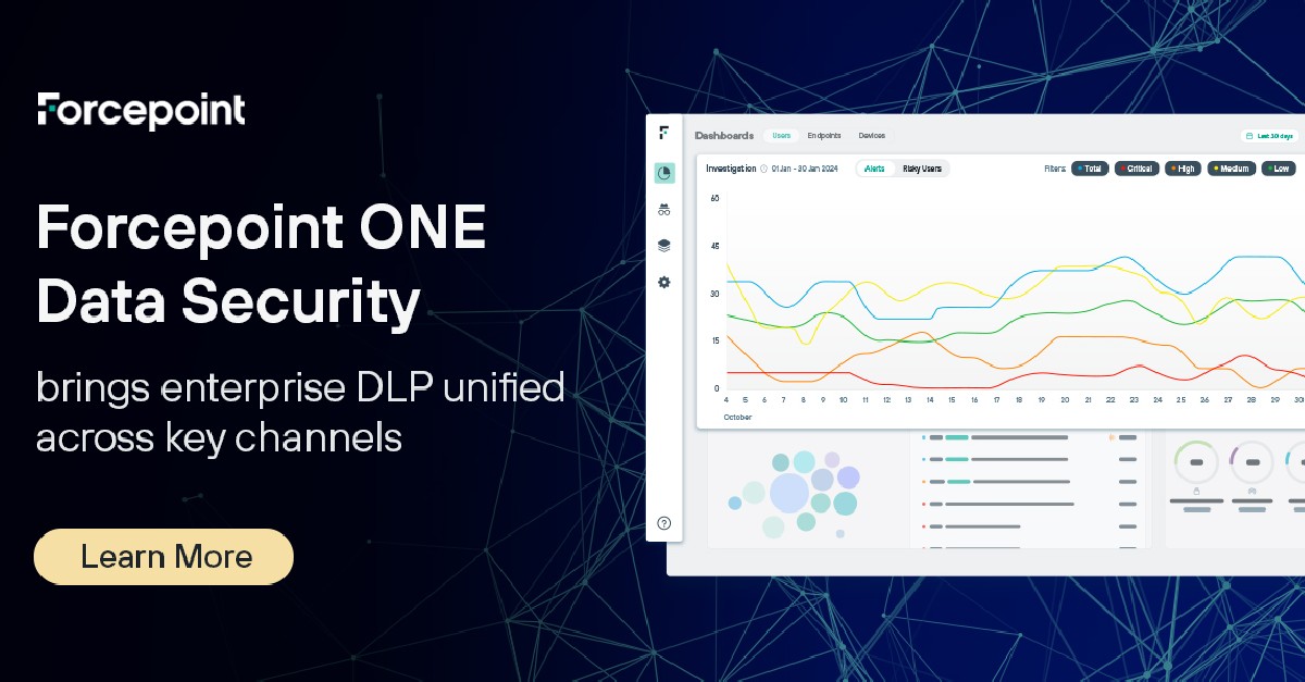 Today, we are proud to introduce Forcepoint ONE Data Security our new enterprise-grade, cloud-managed service for protecting the use of sensitive data consistently from SaaS apps to the endpoint and everywhere in between. Learn more from Jim Fulton: brnw.ch/21wJxmu