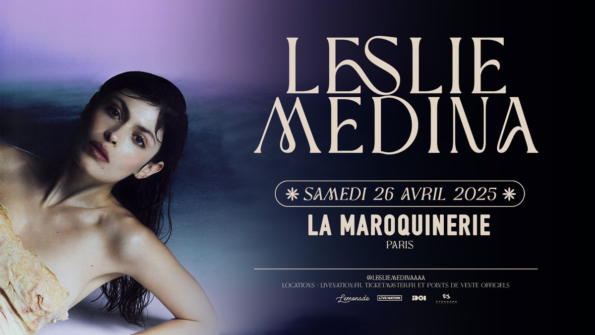 ANNONCE / Après un concert complet aux Etoiles de Paris, Leslie Medina fera son retour sur la scène de la Maroquinerie le samedi 26 avril 2025 à l'occasion de la sortie de son EP 'Les Lotus poussent dans la boue' 🪷 Billets disponibles dès maintenant. 🎫 ow.ly/aUIY50Ryhs1