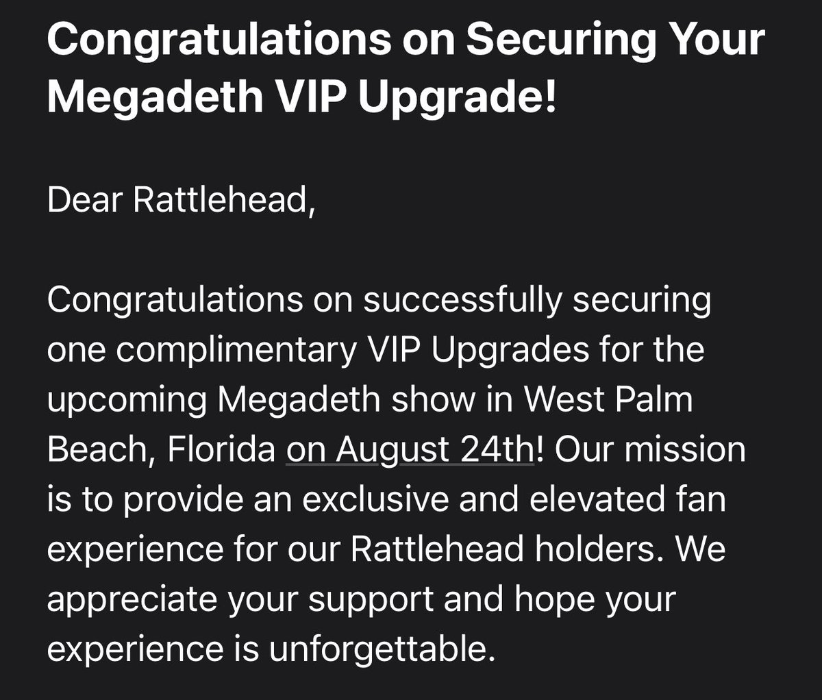 OMG WHAAAAAAT?! 🔥 Thank you @MegadethDigital !!! #MegadethDigital #SymphonyOfBenefits